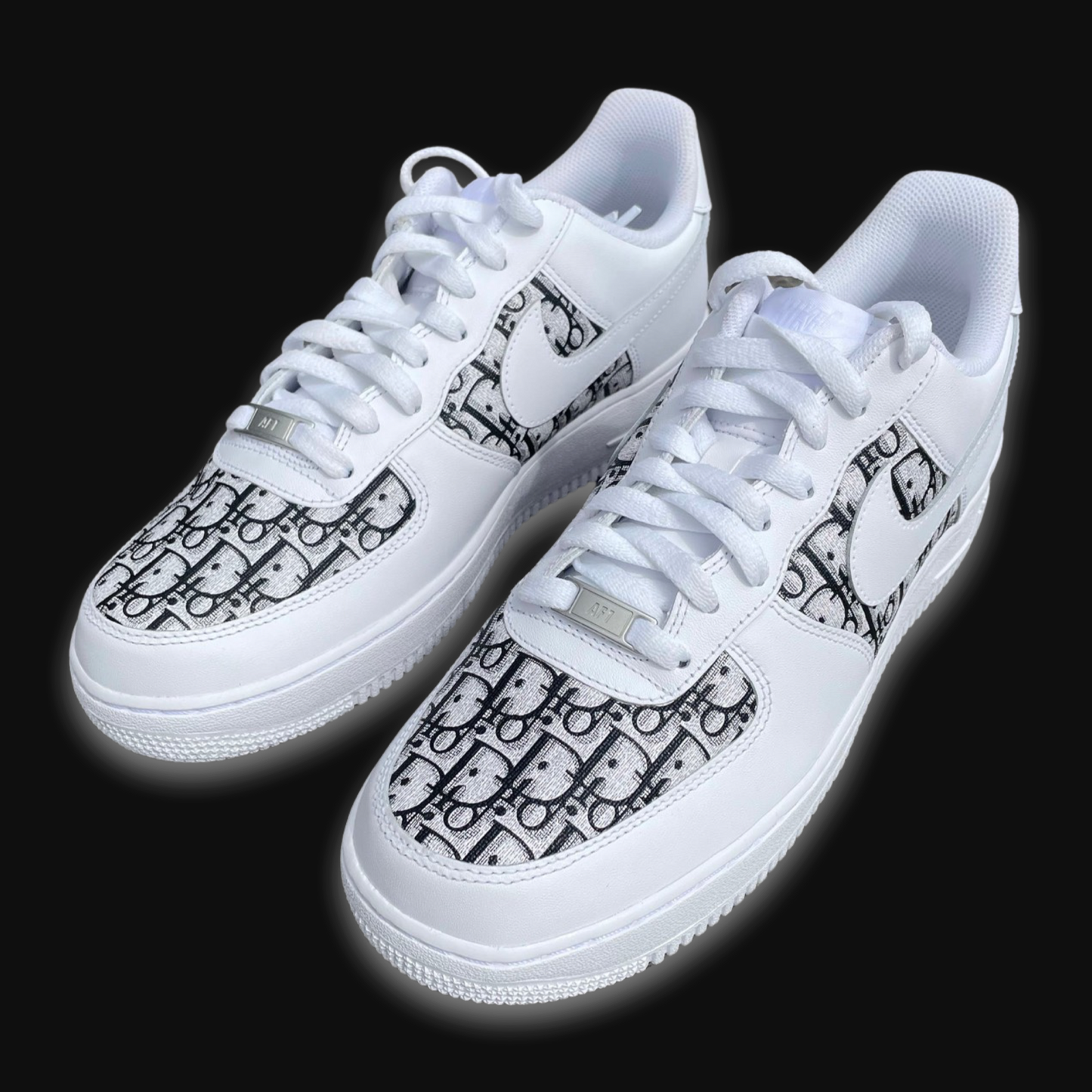 Dior Black on White Air Force 1s