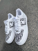 Dior Black on White Air Force 1s