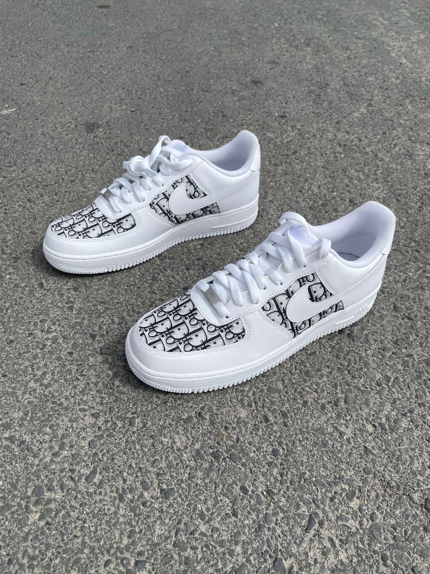 Dior Black on White Air Force 1s