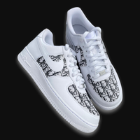 Dior Black on White Air Force 1s