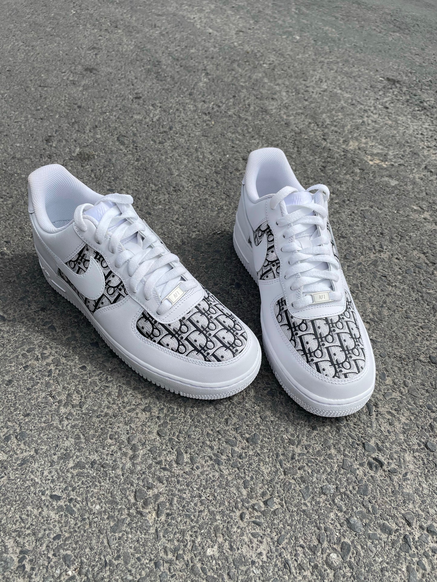 Dior Black on White Air Force 1s